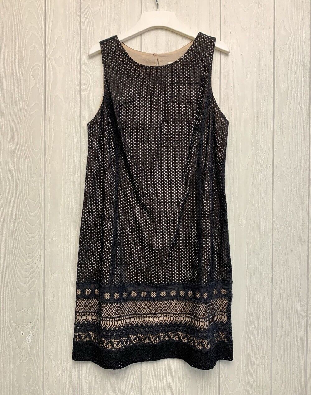 LOFT Black Lace Sleeveless Dress Size 12 NWT